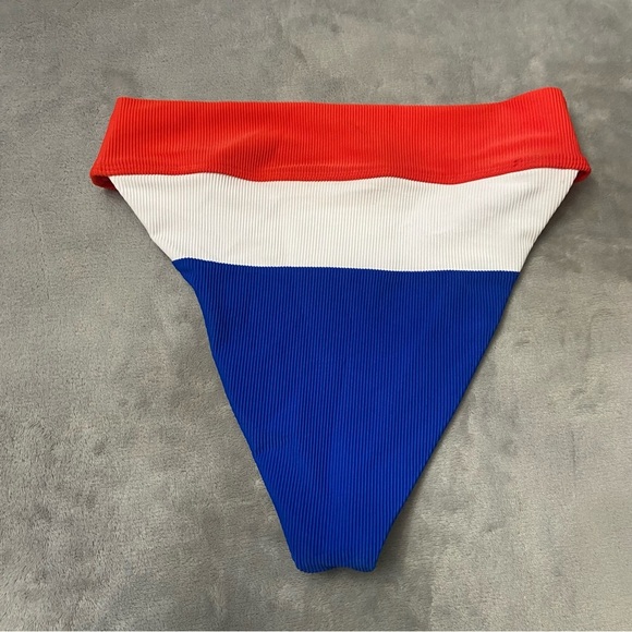 New! Beach Riot Alexis Color Block High Waisted Bikini Bottom 24978 - Picture 5 of 6
